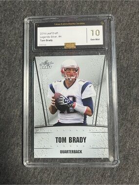 Tom Brady Gas Gem Mint 10 2016 Leaf Special Release ‘Draft Legends’ - Patriots